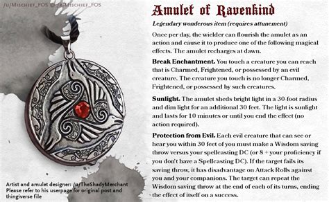 Amulet of ravemkind